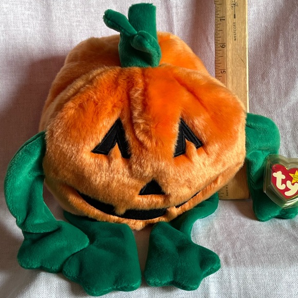 RARE “Pumkin” Ty Beanie Baby. Large 13” Pumkin Fluffy Bundle. - Picture 2 of 6